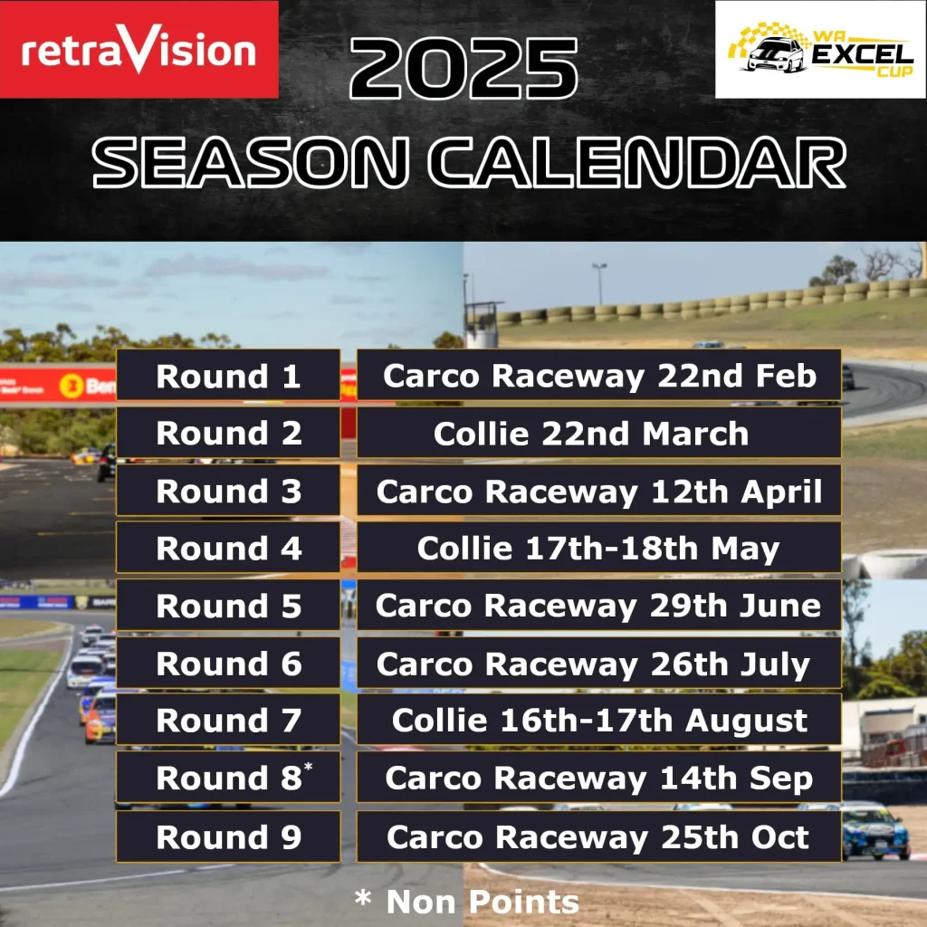 Perth Racing Excel Calendar
